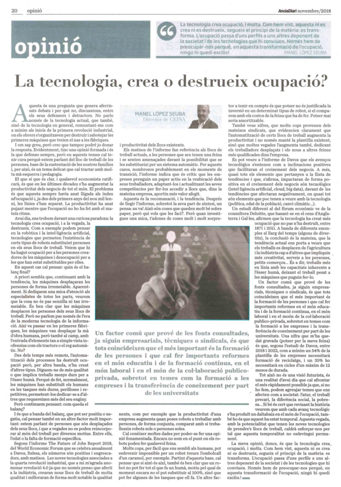 opinió MANEL LÓPEZ TECNOLOGIA