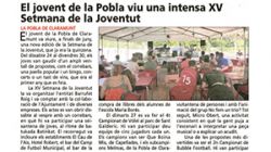 El jovent de la Pobla viu una intensa XV Setmana de la Joventut