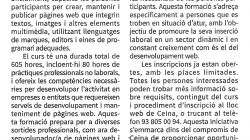 Curs ocupacional de confecció i publicació de pàgines web