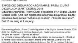 Exposició d'Eduardo Argañarás: Premi Ciutat d'Igualada d'Art Digital 2018  