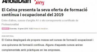 El Ceina presenta la seva oferta de formació contínua i ocupacional del 2019