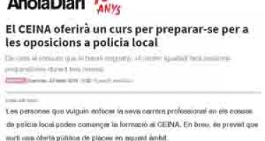 El CEINA oferirà un curs per preparar-se per a les oposicions a policia local