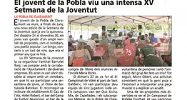 El jovent de la Pobla viu una intensa XV Setmana de la Joventut