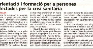 Orientació i formació per a persones afectades per la crisi sanitària