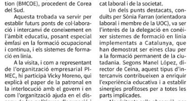 Una delegació Coreana visita Ceina