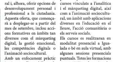 Nova formació gratuïta per a persones en actiu i aturats, de Ceina