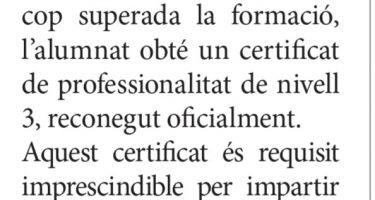 Ceina acull un curs de docència de la FP per a l'ocupació