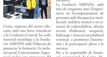 Ceina cedeix material tecnològic a AMPANS
