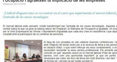 Els assistents al Prepara’t valoren positivament la Setmana de l’Ocupació i agraeixen la implicació de les empreses