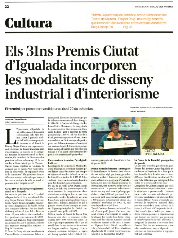 31ns Premis Ciutat d'Igualada