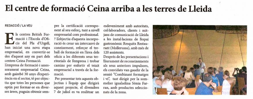 La Veu (21 juliol 17) CEINA a Lleida