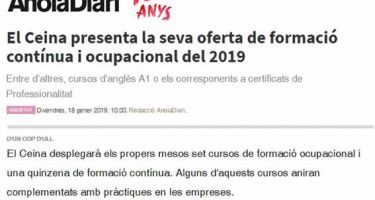 El Ceina presenta su oferta de formación continua y ocupacional del 2019