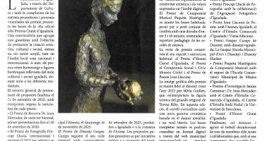 Publicadas las bases de la XXa edición de los Premios Ciutat d'Igualada